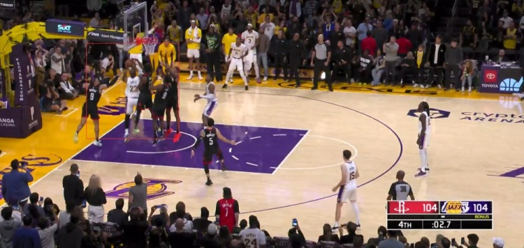 湖人火箭裁判报告：未出现任何错漏判 对詹姆斯犯规的不是狄龙