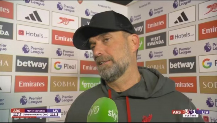 克洛普：科纳特的吃牌令人难以置信，加布做了同样的事情却没事