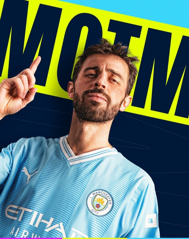 1进球&1中框,曼城官方:B席当选对阵哥本哈根队内最佳球员