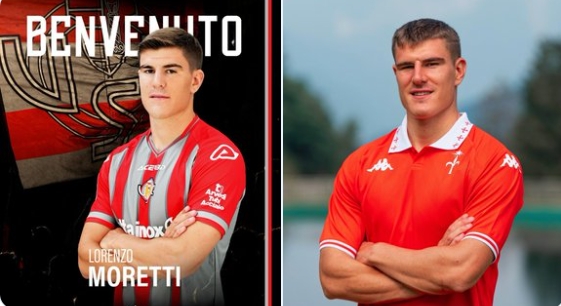 意丙球队签下国米中卫A-莫雷蒂,几天前才出售了他的双胞胎兄弟