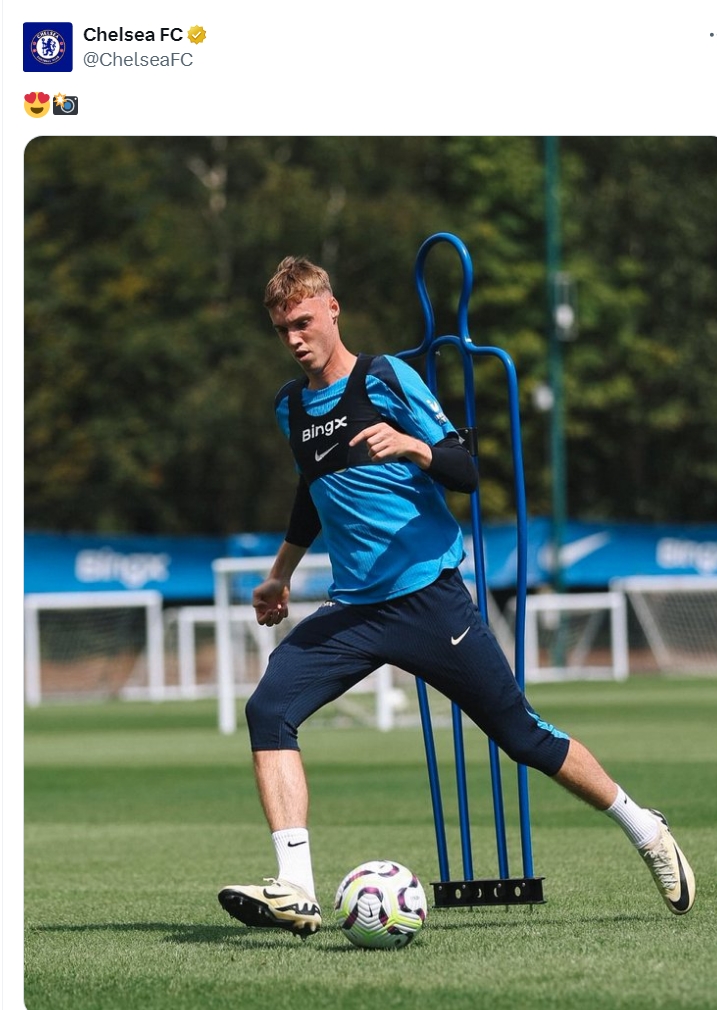 大腿回来了!切尔西官方晒帕尔默训练照