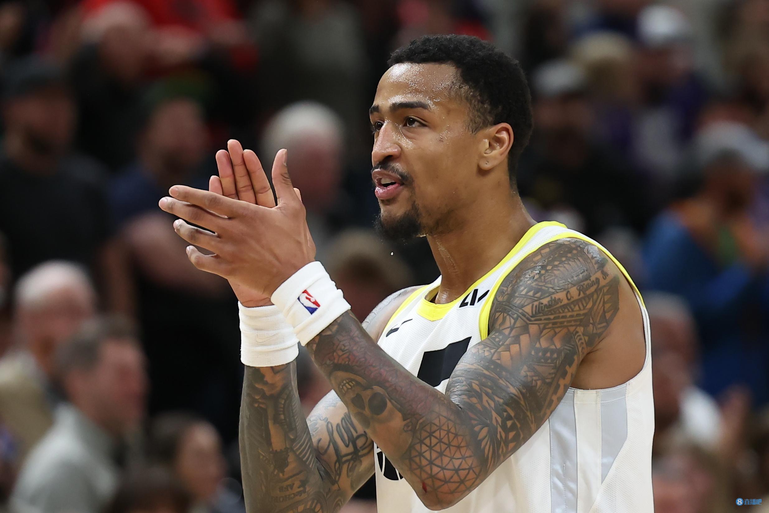 百发百中!约翰-科林斯半场7中7得到15分2篮板1助攻1盖帽